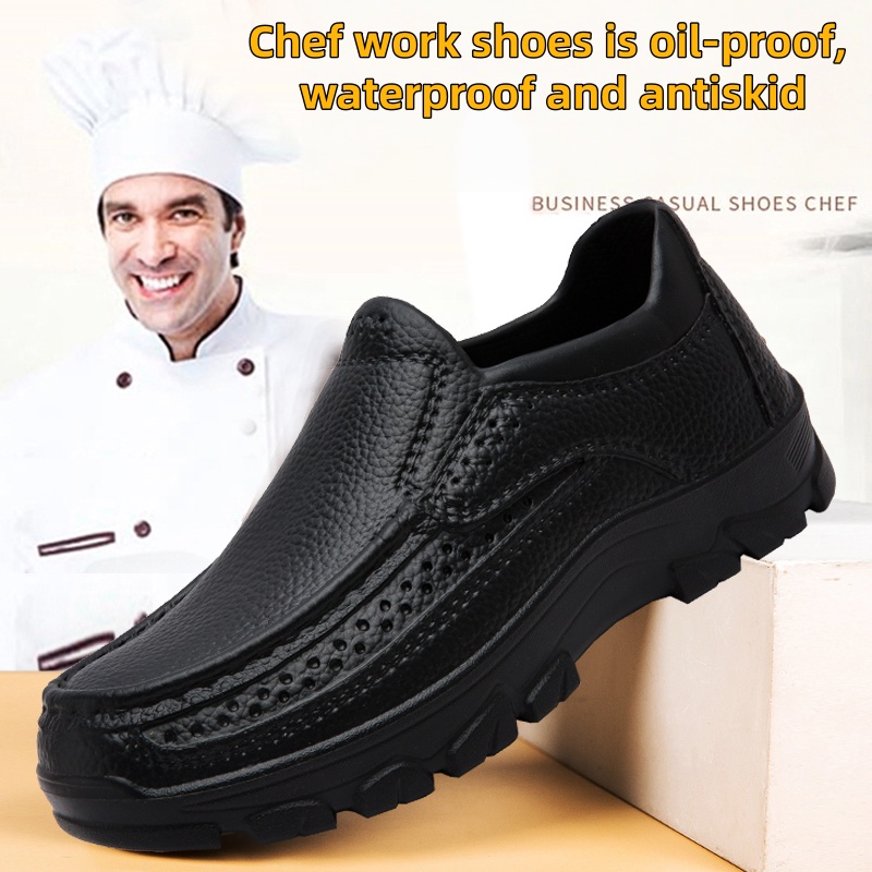 Kitchen Gadgets For Men - メンズシェフシューズ防水性と耐油性キッチン作業靴超軽量滑り止めEVAソフトソールカジュアルメンズシューズガーデンシューズ