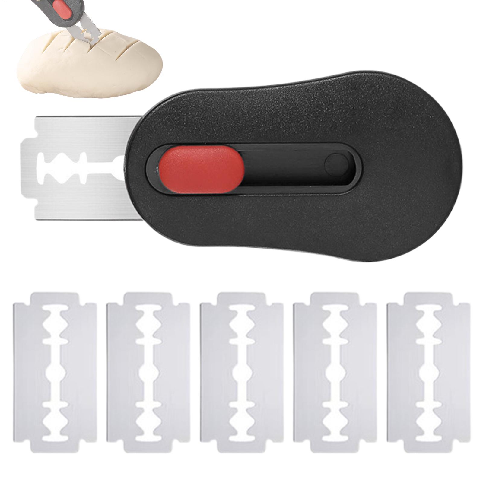 Kitchen Gadgets For Men - パン用スコアリングツール、サワードウ生地カッター、5枚刃付き、マグネット式パンスコアリングナイフ、キッチンガジェット、ベーキングツール