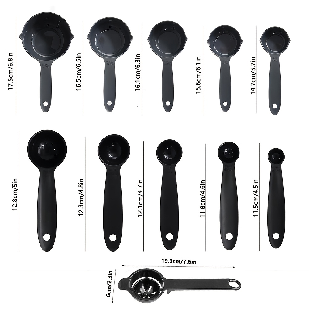 11個入りプラスチック製計量カップ＆卵黄分離器、積み重ね可能 - Egg Separator Tool のレビューと価格