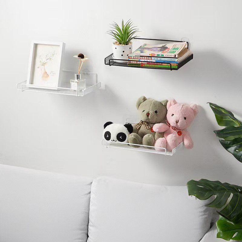 穴あけ不要の壁掛け式ルーターシェルフ。金属製メッシュ素材で、 - Kitchen Gadgets Organizer のレビューと価格