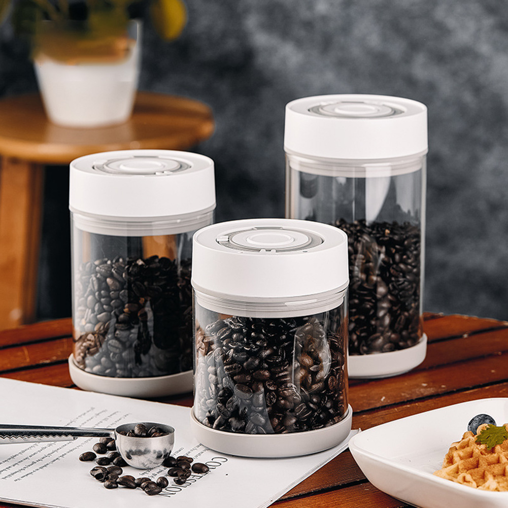 キッチン防湿ガラスコーヒー豆ジャー自動インテリジェント真空保 - Kitchen Gadgets Organizer のレビューと価格
