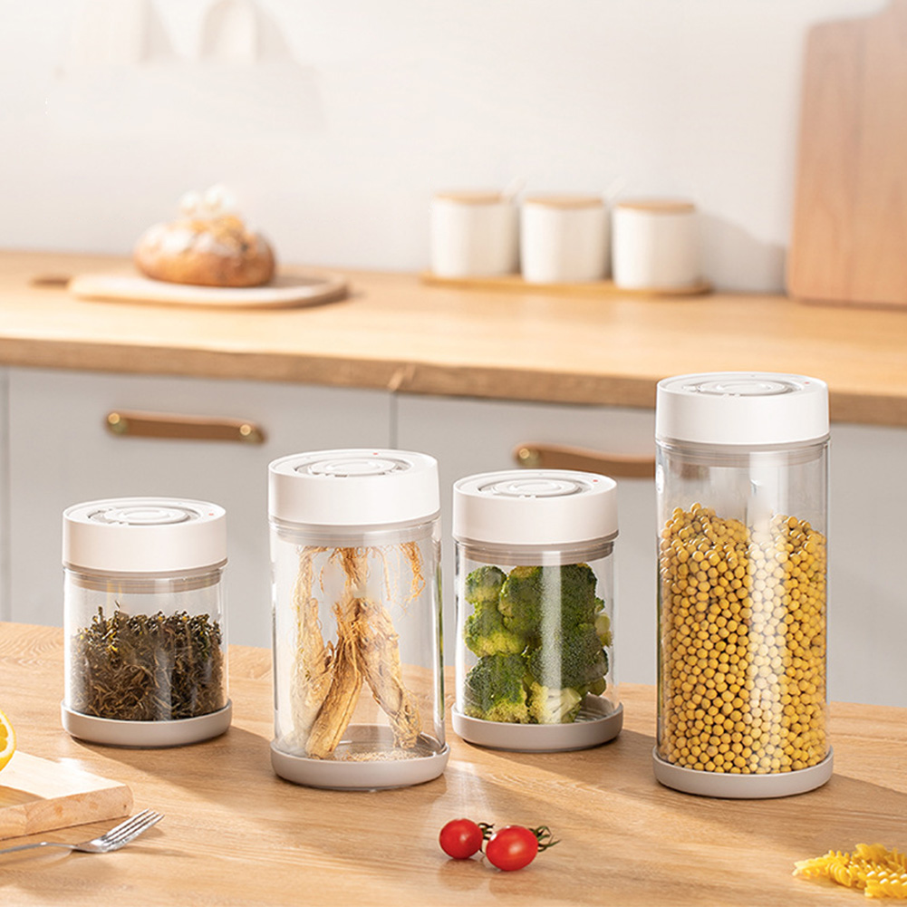キッチン防湿ガラスコーヒー豆ジャー自動インテリジェント真空保 - Kitchen Gadgets Organizer のレビューと価格