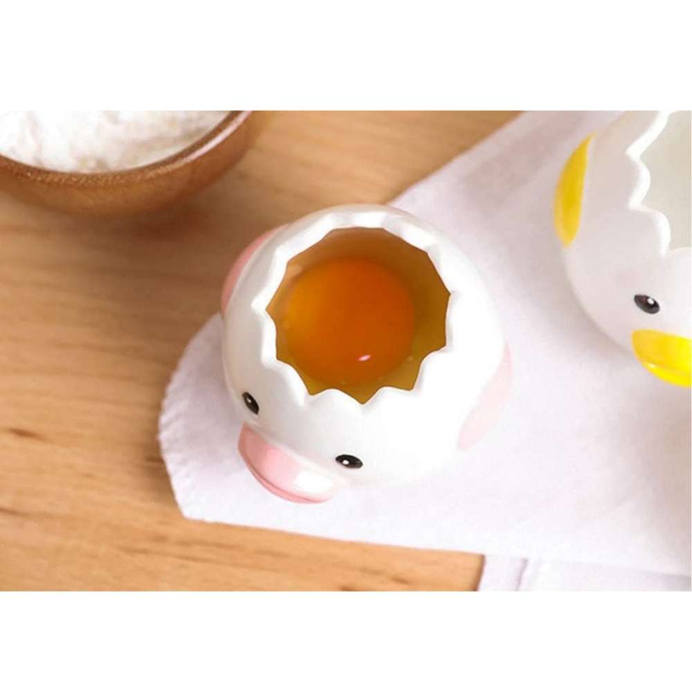 かわいい卵分離器、セラミック製嘔吐物状の鶏卵黄身・白身分離器 - Egg Separator Tool のレビューと価格