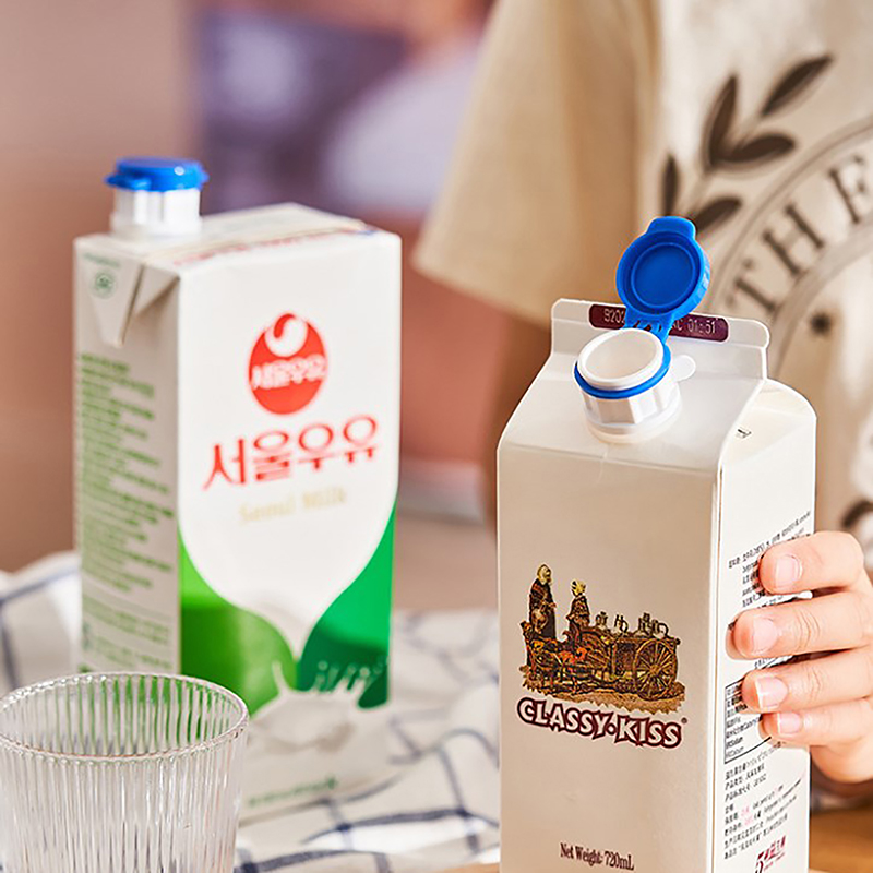 箱入りミルク密封蓋鮮度保持シーラー蓋プラスチックヘルパーフー - Kitchen Helper Gadgets のレビューと価格