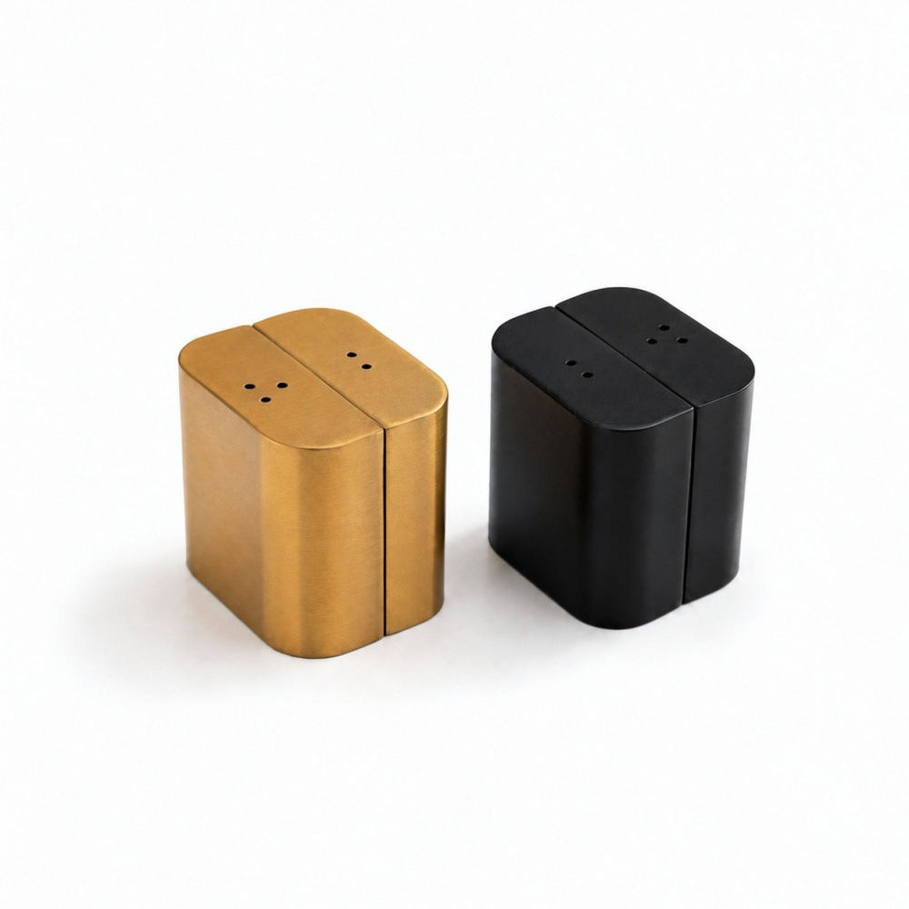 ゴールドのステンレス製ペッパーシェイカー、金属製の塩入れ、モ - Kitchen Gadgets Gold のレビューと価格