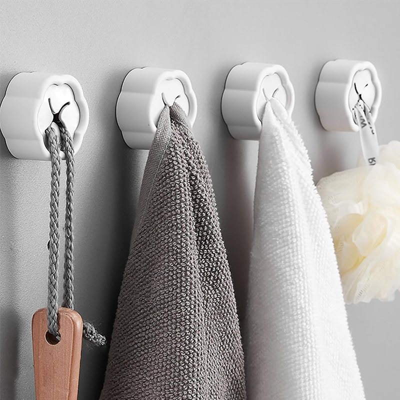 6個入り 粘着式タオルホルダー ノードリル壁掛けフック キッ - Kitchen Gadgets Organizer のレビューと価格