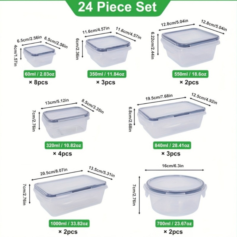 48個入り BPAフリー食品保存容器セット – キッチン、パ - Kitchen Gadgets Organizer のレビューと価格