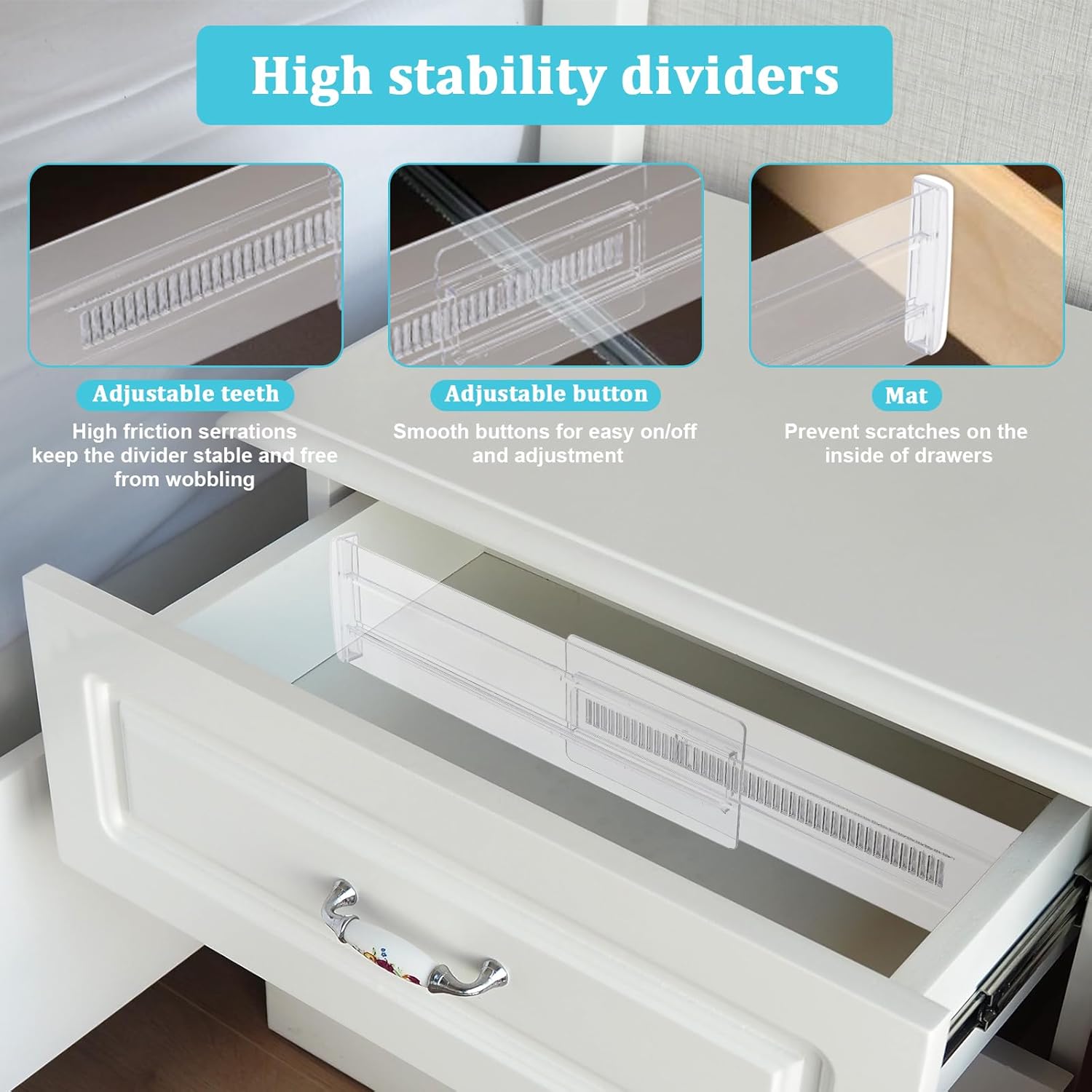 4/6/8/12個パック拡張可能な引き出し仕切り、キッチン用 - Kitchen Gadgets Organizer のレビューと価格